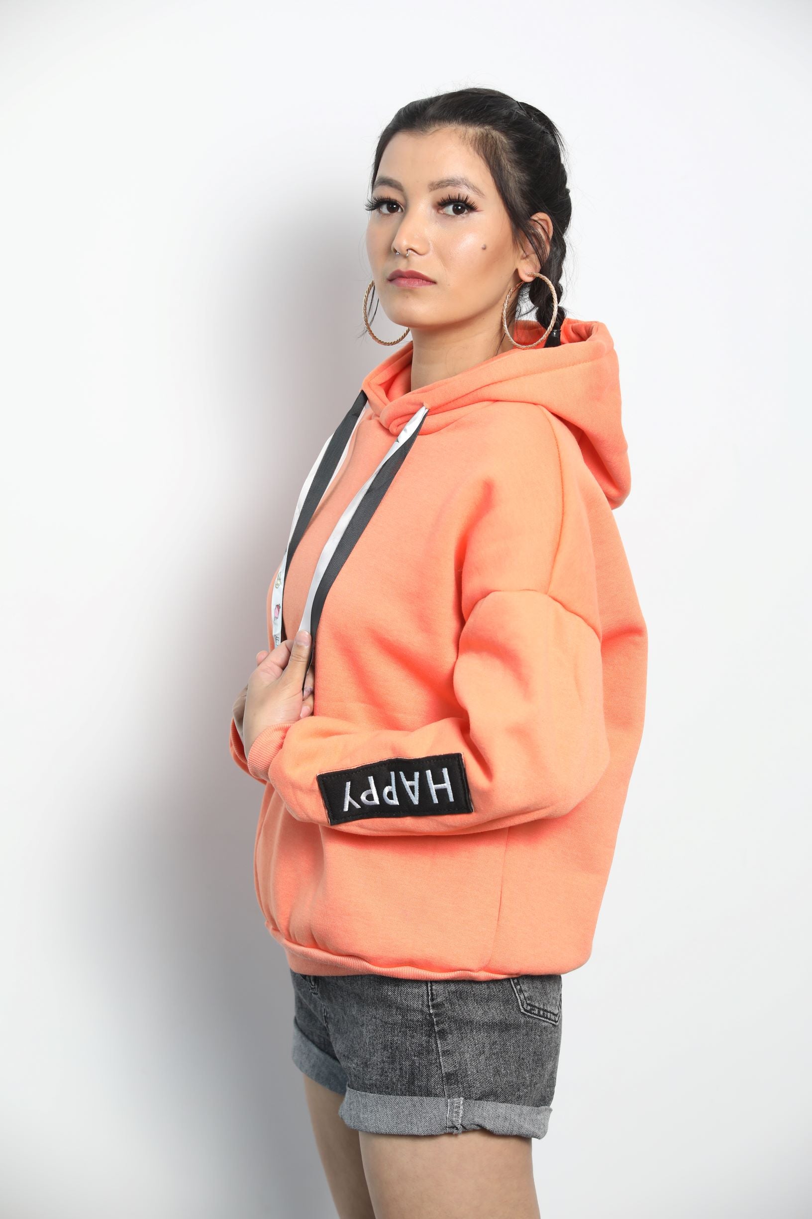 MY HAPPY ORANGE HOODIE - Soch By Aorchana