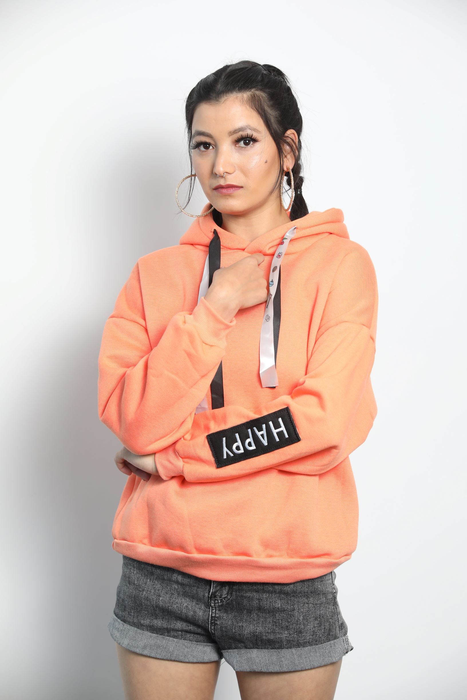 MY HAPPY ORANGE HOODIE - Soch By Aorchana