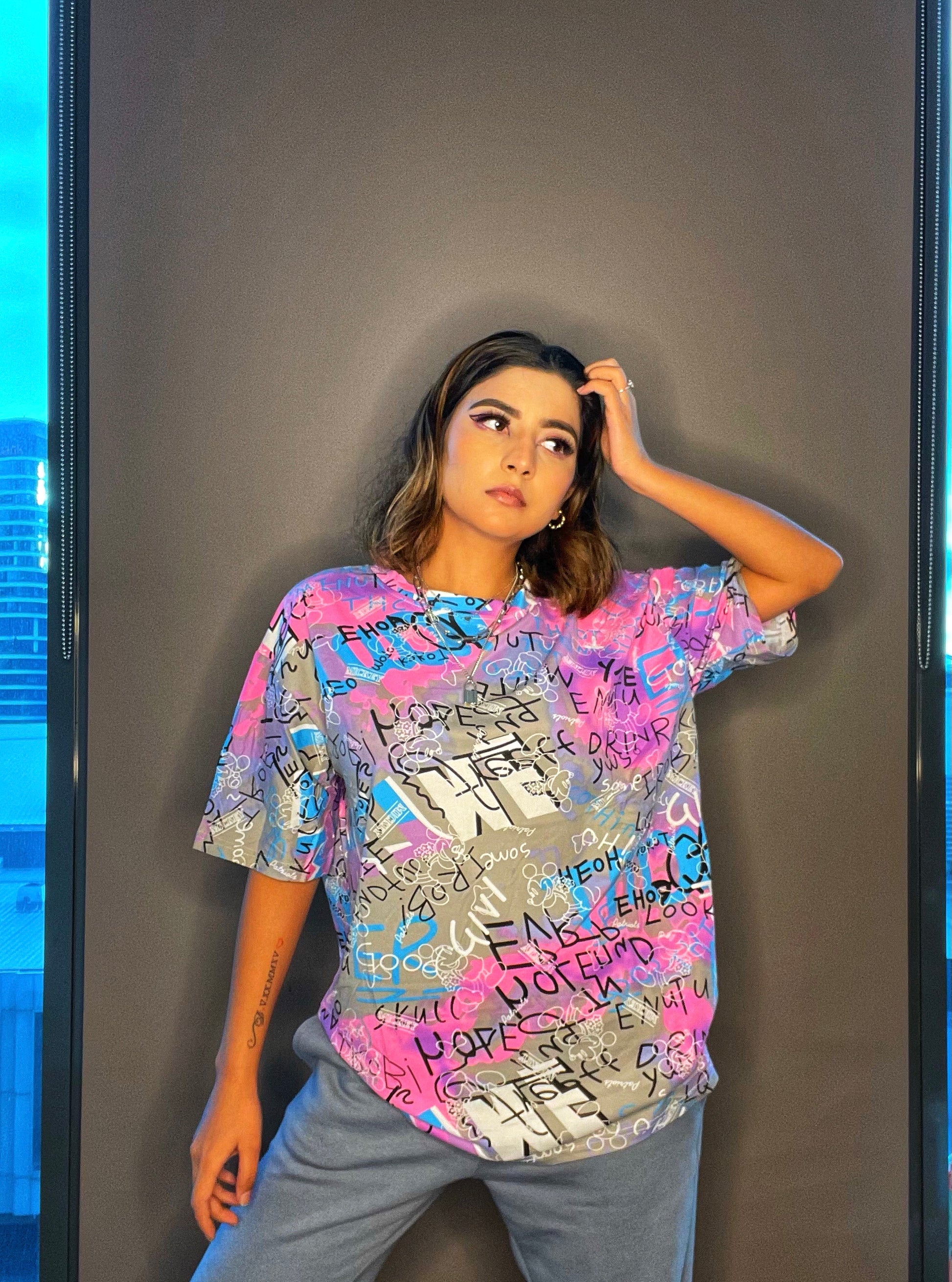 My Pink Artsy Tee - Soch By Aorchana