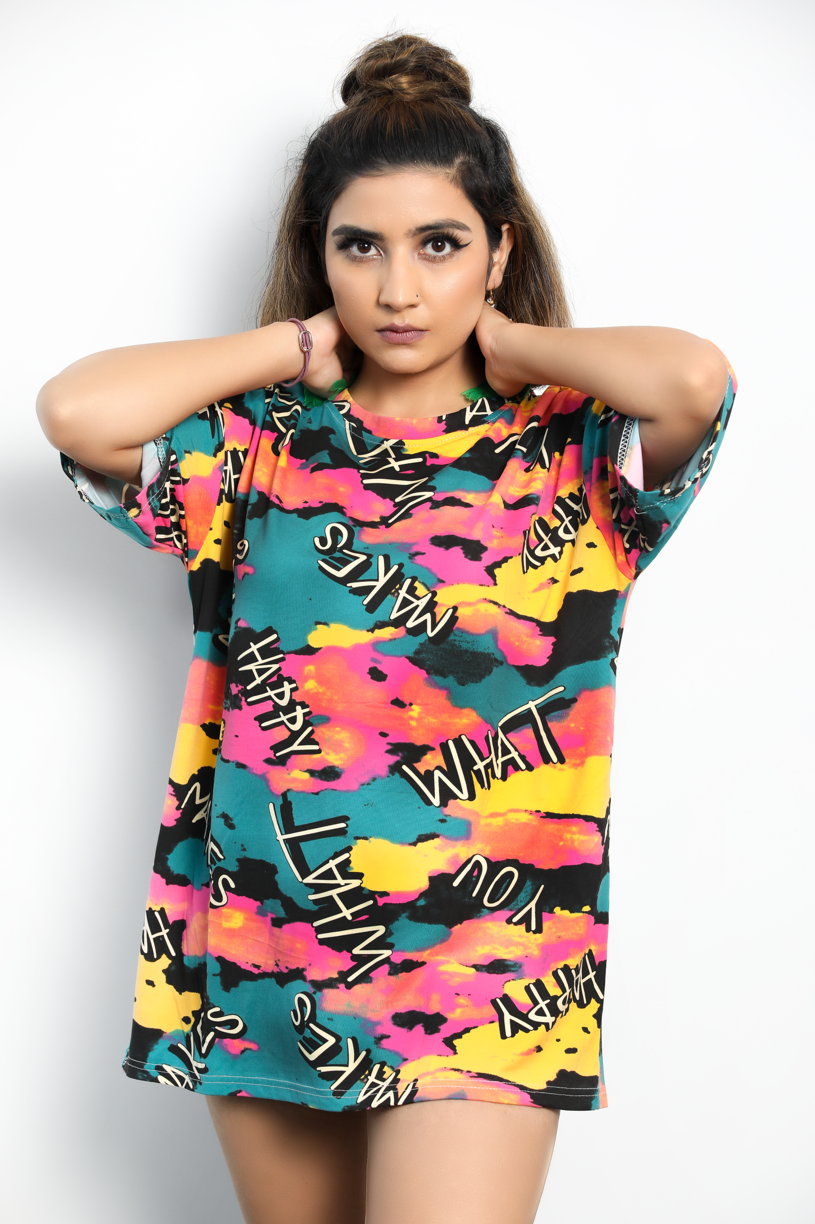 I LOVE MY OVERSIZED RAINBOW TEE - Soch By Aorchana