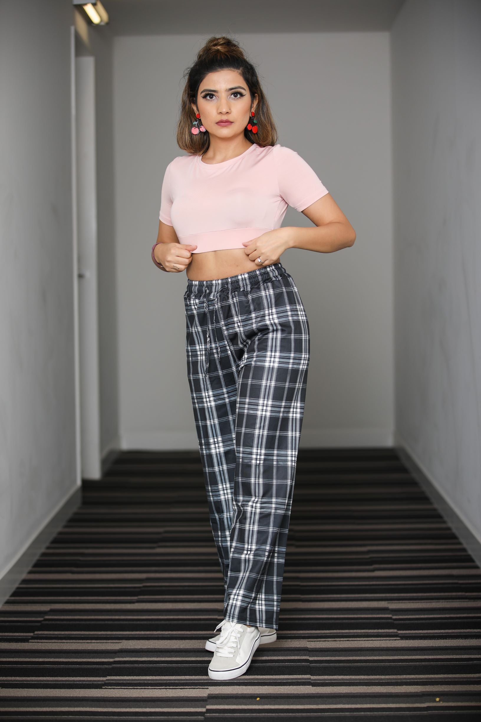 BLACK CHECK TROUSER - Soch By Aorchana